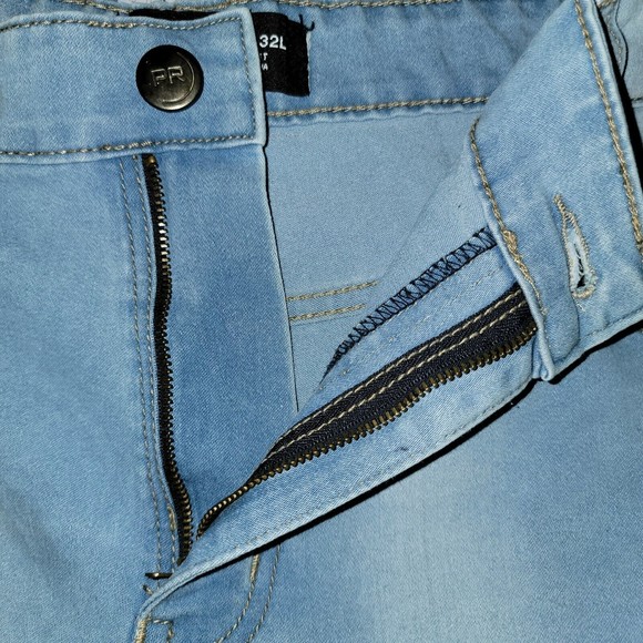 Men's Public Record Denim Stretch Slim Fit Jeans Light Wash Size 36Wx32L - Picture 6 of 9